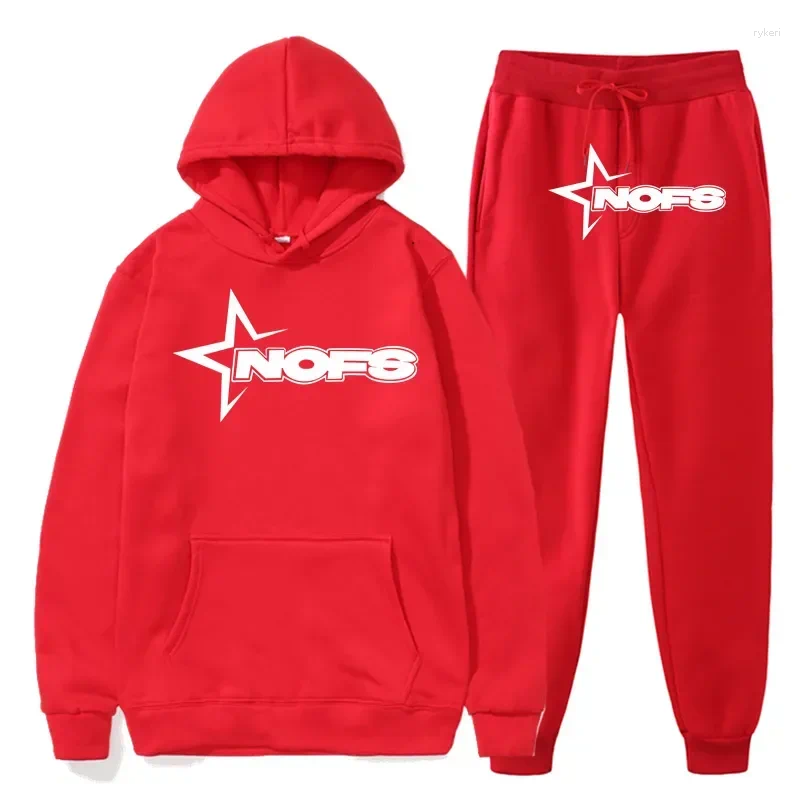 Mens Winter Tracksuit Set with Hoodie and Joggers for Sport and Running