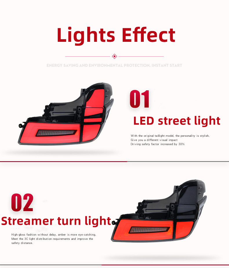 Car Tail Lights Assembly For Toyota Alphard LED Taillights Vellfire 30 series 20 15-20 22 LED Startup Through Taillights