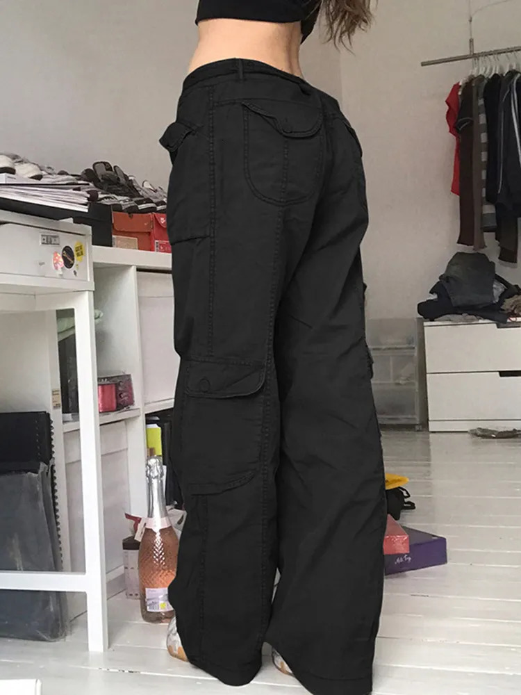 Women's Jeans Straight Leg Jeans Woman High Waist Baggy Jeans Y2K Clothes Streetwear Bottoms Cargo Brown Black Pants Jeans Wide Sweatpants 231025