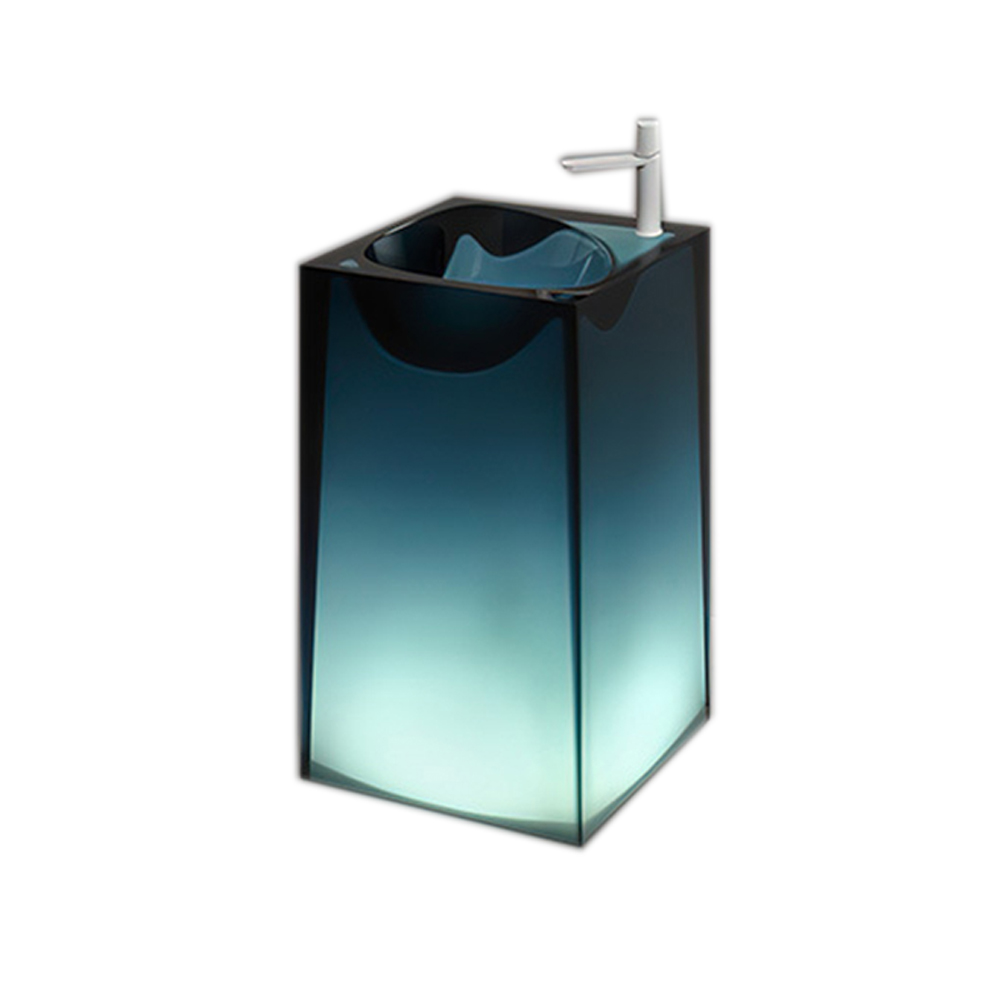 500x450x850mm Resin Acryli Bathroom Pedestal Washbasin Freestanding Transparent Sink Cloakroom Vanity Colored Vessel Basin RS3036