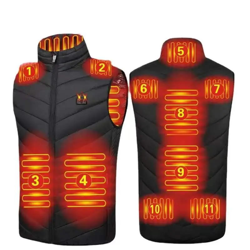 Men's Vests Men Autumn winter Smart heating Cotton Vest USB Infrared Electric Heating Vest Women Outdoor Flexible Thermal Winter Warm Jacket 2310