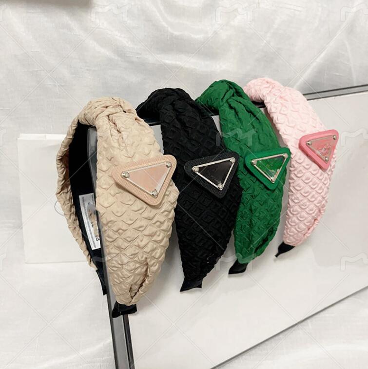 Korean Fashion Designer Letters Wide Brim Hoop Candy Color headband Hair Loop Section Simple Design Headwear High-end Gift