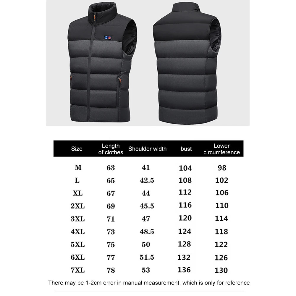Men's Vests 11 Places Heated Jacket Fashion Men Women Coat Intelligent USB Electric Heating Thermal Warm Clothes Winter Heated Vest Plussiz 23102