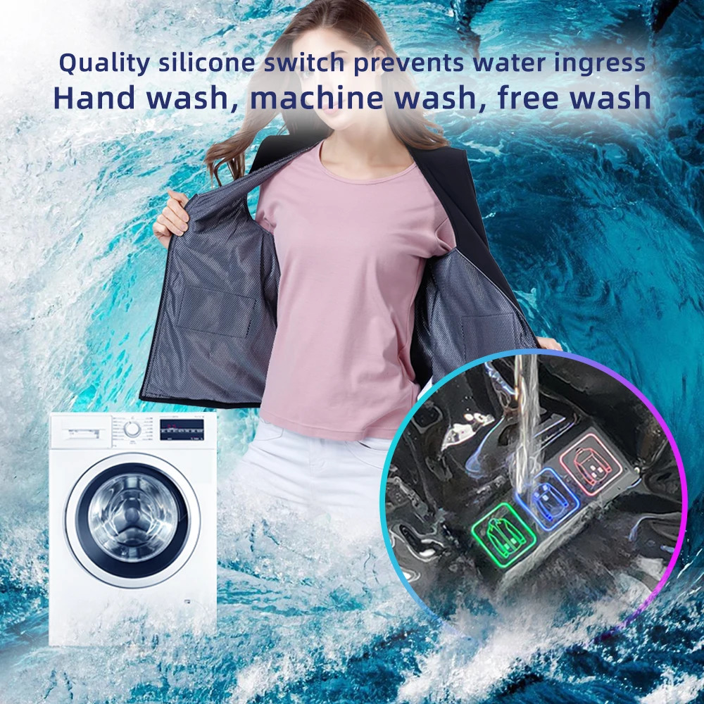 Men's Vests Winter Mens Thermal Clothing Electrical Cotton Heated Vests USB Heating Down Jacket Warm Sleeveless Women Fishing Hunting 231025