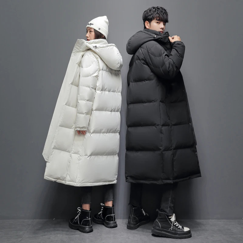 Men's Down Parkas -20°C Down Jacket Men Long Jackets Winter Warm Lightweight White Duck Down Coats Men Streetwear Overcoats Women Clothing 231026