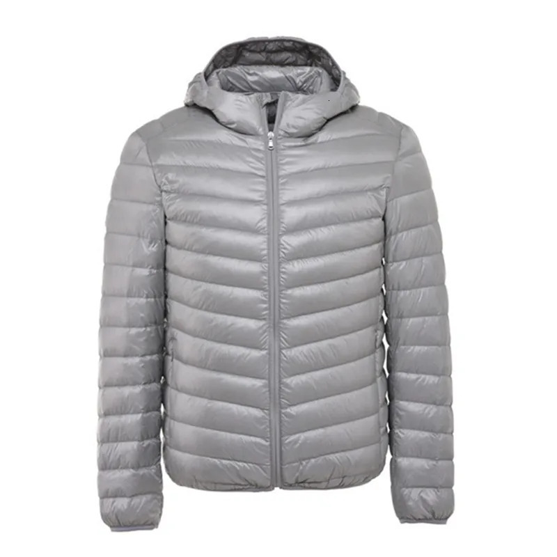 Men's Down Parkas Fashion Boutique Solid Color Warm Mens Casual Hooded White Duck Down Jacket / Thin and Light Men's Down Coats 231026