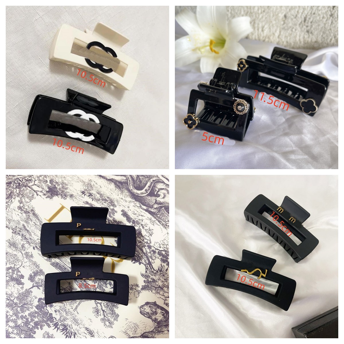 Fashion Womens Designer Brand Clips Claws Big Square Crabs Clip Barrettes For Women Hair Accessories High Quality