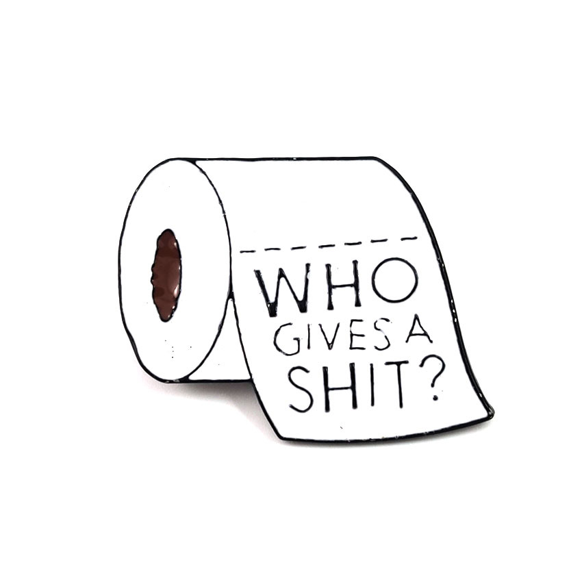 Creative Roll Paper Brooches Enamel Pins Funny Brooch Gift For Friend Punk Icon Pin Badge Button Lapel Pin for Clothes Jeans Caps Bags Jewelry Gift Wh