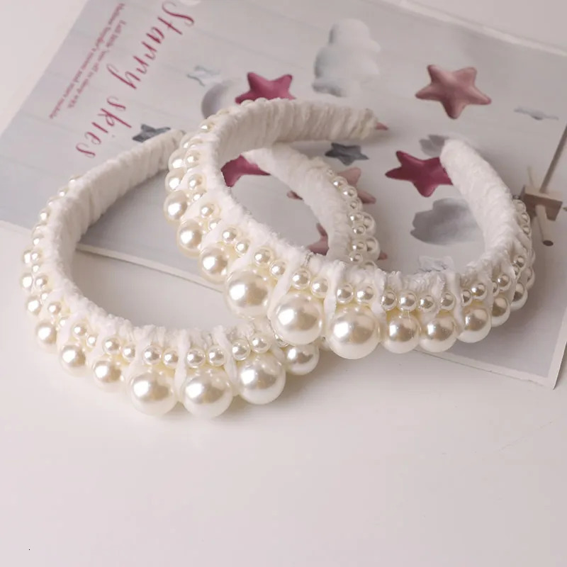 Headbands Hair Hoop women hairbands Sweet Handbands for Women Beaded Pearl Headbands Hair Accessories 231025