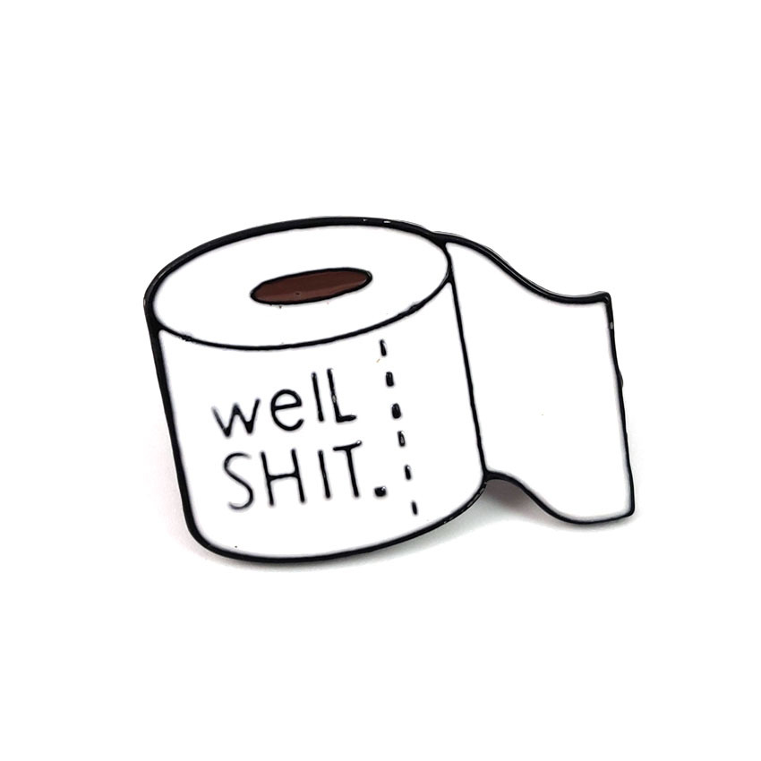 Creative Roll Paper Brooches Enamel Pins Funny Brooch Gift For Friend Punk Icon Pin Badge Button Lapel Pin for Clothes Jeans Caps Bags Jewelry Gift Wh