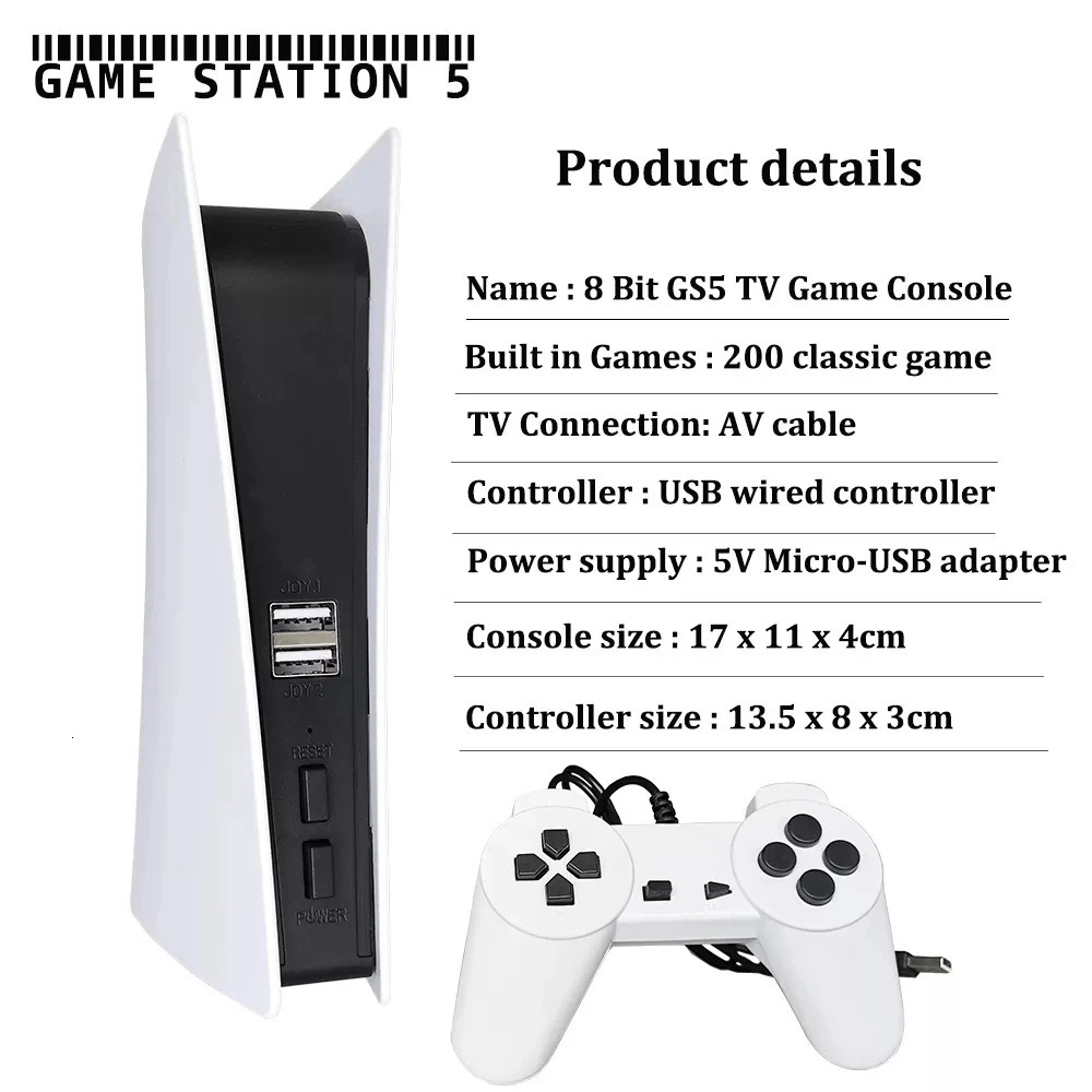 Game Controllers Joysticks Gamestation 5 Console AV-OUT Home TV Game Console Game Station 5 No Lag Double Handle EU/US/UK Plug 231025 - view 7