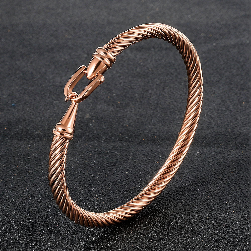 Tails Holder U Buckle Cable Wire Bangles for Women Lover Chain Bracelets Stainless Steel Jewelry Wholesale Gift 2023 231025