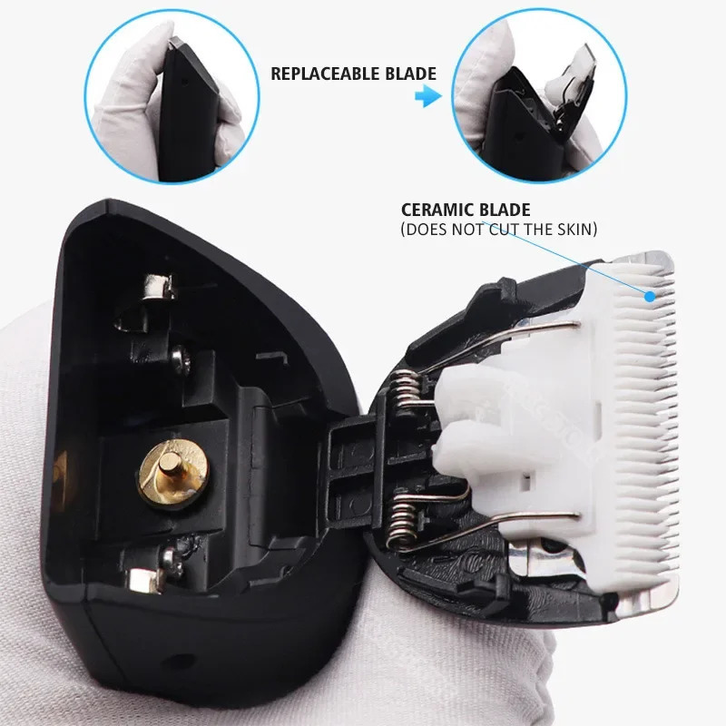 Clippers Trimmers Cordless Waterproof Electric Body Pubic Hair Trimmer Set with 1 Replacement Blade Grooming Kit for Men and Women Groin Trimmer 23102