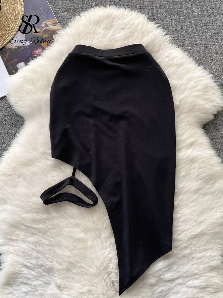 Sexy Skirt SINGREINY Female PU Leather Sexy Skirt Patchwork Elastic Waist Slin Sheath Mini Skirt Streetwear Korean Club Sensual Skirts 231025
