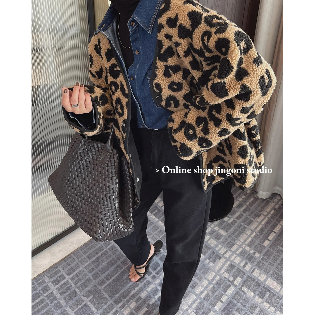 Women's Fur Faux Fur Women Plaid Leopard Oversized Woolen Faux Fur Teddy Jackets Blazers Trench Coats Clothes Parkas Heavy Down Winter Stylish 23