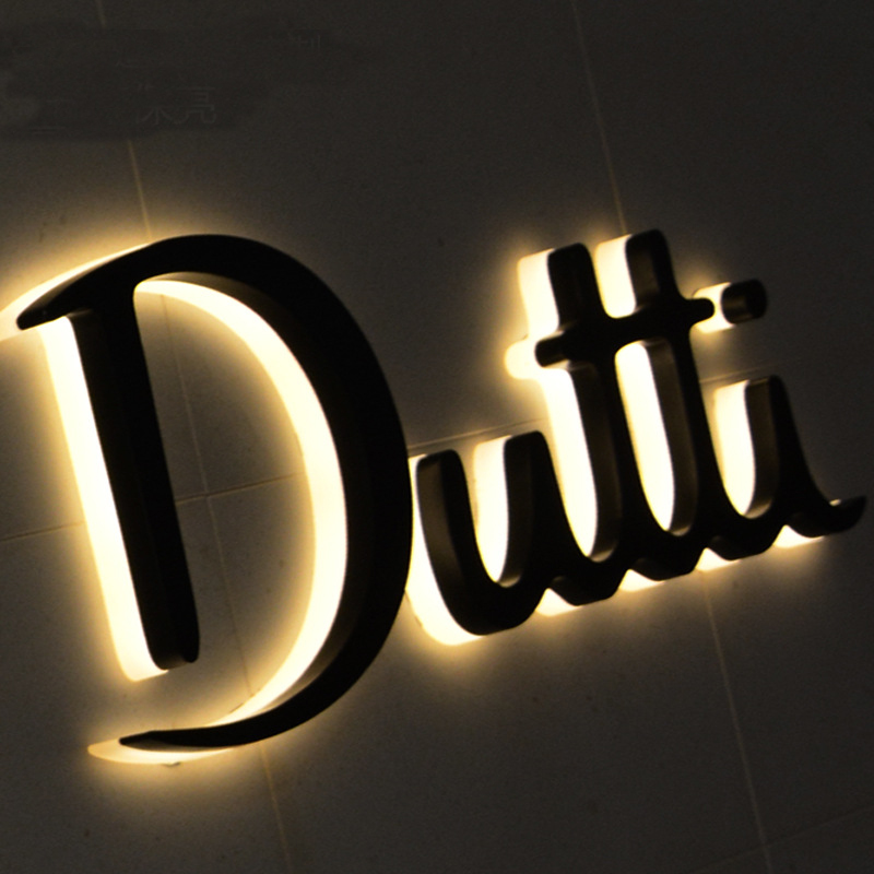 Outdoor Stainless Steel LED Signage LED Illuminated LED Backlit Letter Sign