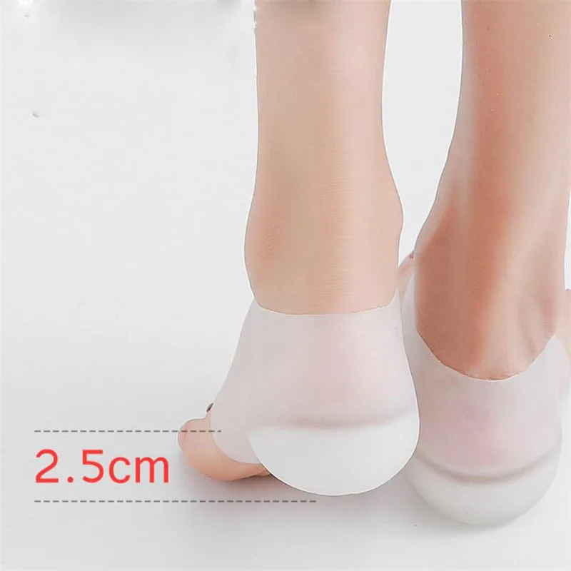 Shoe Parts Accessories Unisex Invisible Height Lifting Increase Insoles Silicone Elastic Heel Pad Foot Protection Men Women Heel Cushion Hidden Insole