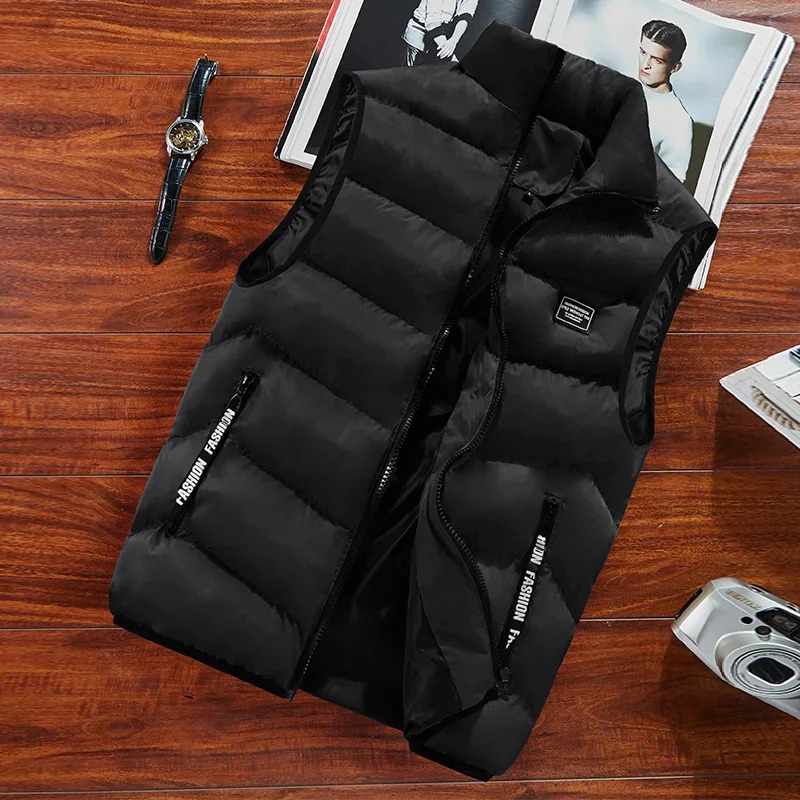 Men's Vests Fashion Mens Jacket Sleeveless Vest Autumn Thermal Soft Vests Casual Coats Male Cotton Men's Vest Men Thicken Waistcoat 8XL 2310