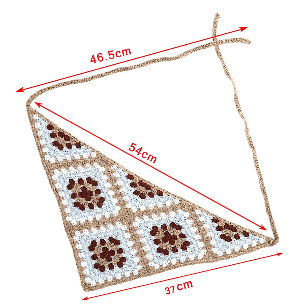 Headbands Molans Women Triangle Bandanas Turban Crochet Hair Scarf Hairband Knitted Headband Elastic Hair Band Headwrap Hair Accessories 231025