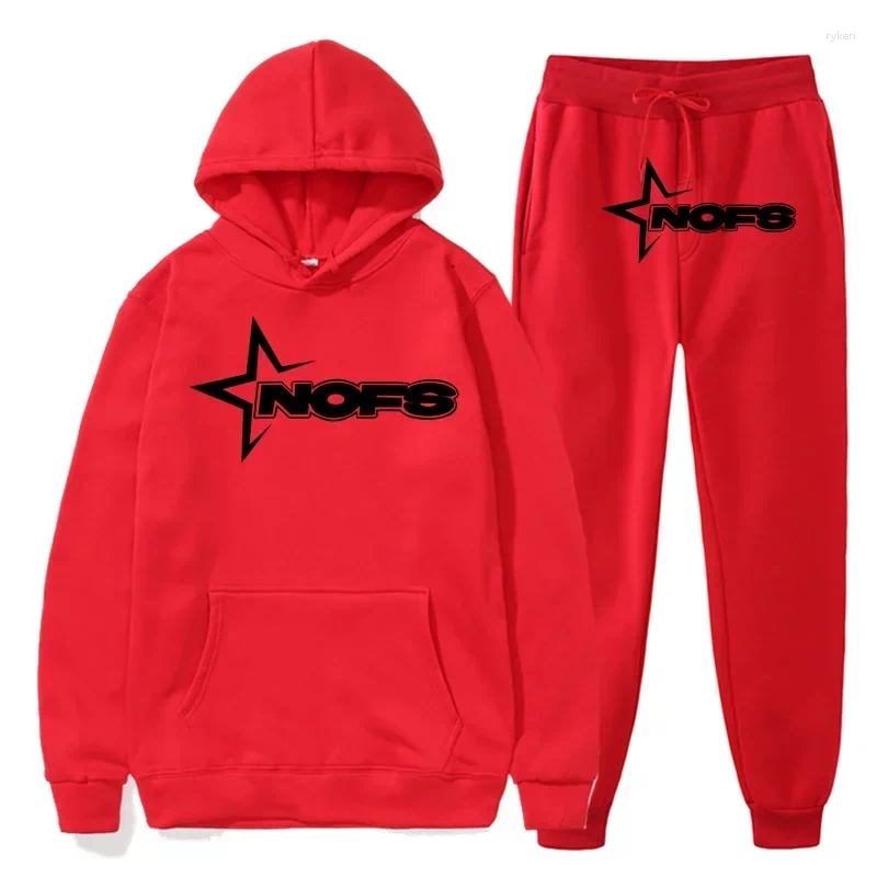 Mens Winter Tracksuit Set with Hoodie and Joggers for Sport and Running