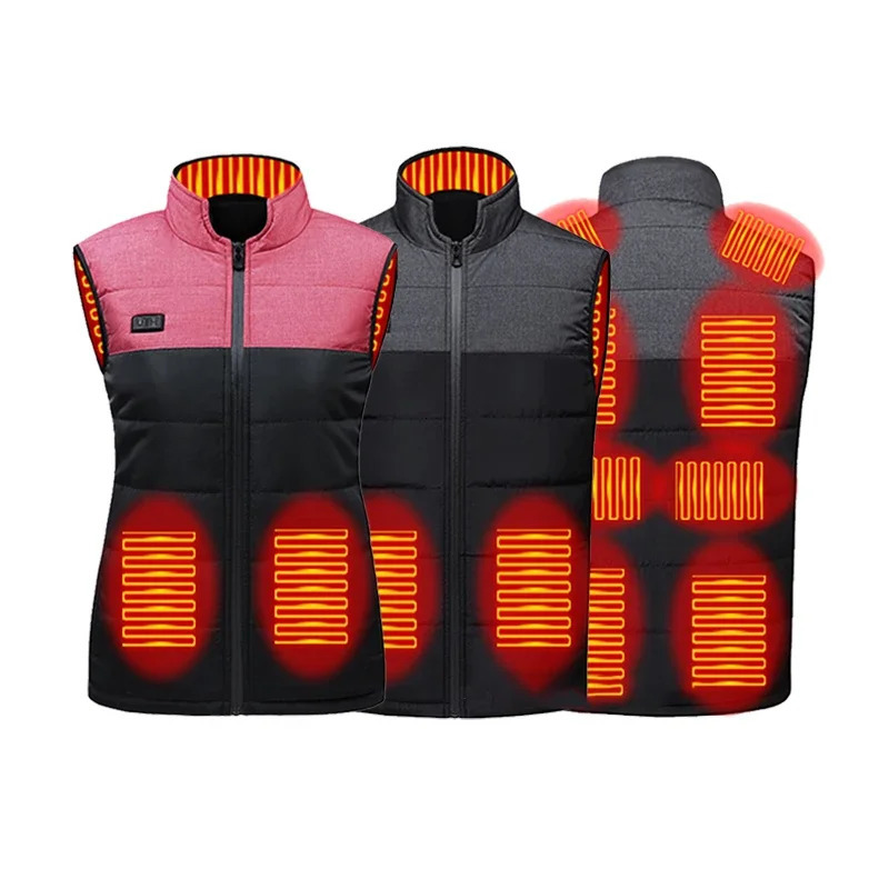 Men's Vests Women Coat Intelligent USB Electric Heating Thermal Warm Clothes Winter Heated Vest Plussize Men 21PCS Heated Jacket Fashion 231025
