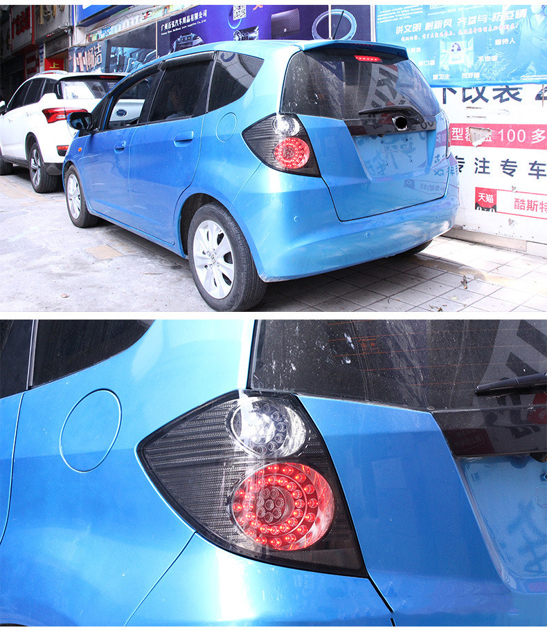 Car Taillight for Honda FIT 2008-2013 Tail Light LED DRL US Style Running Signal Brake Reversing Parking retrofit Facelift