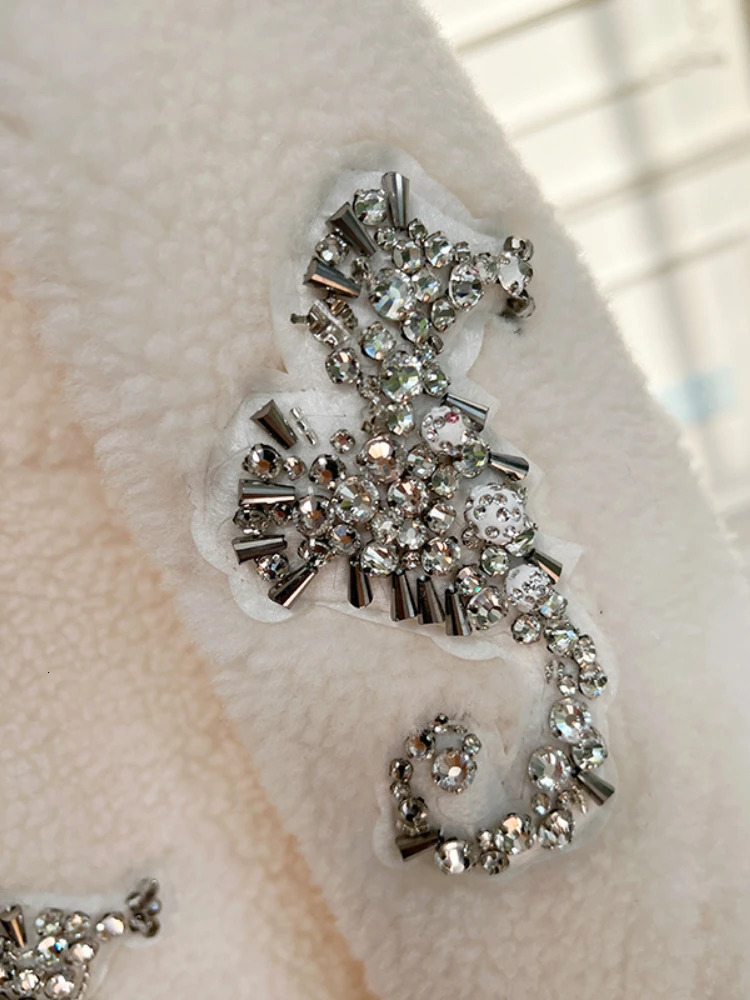 Women's Fur Faux Fur Elegant White Teddy Bear Coat Women's High Quality Mid-length Loose Warm Wool Alpaca Hair Profile Fashion Fur Jacket 23