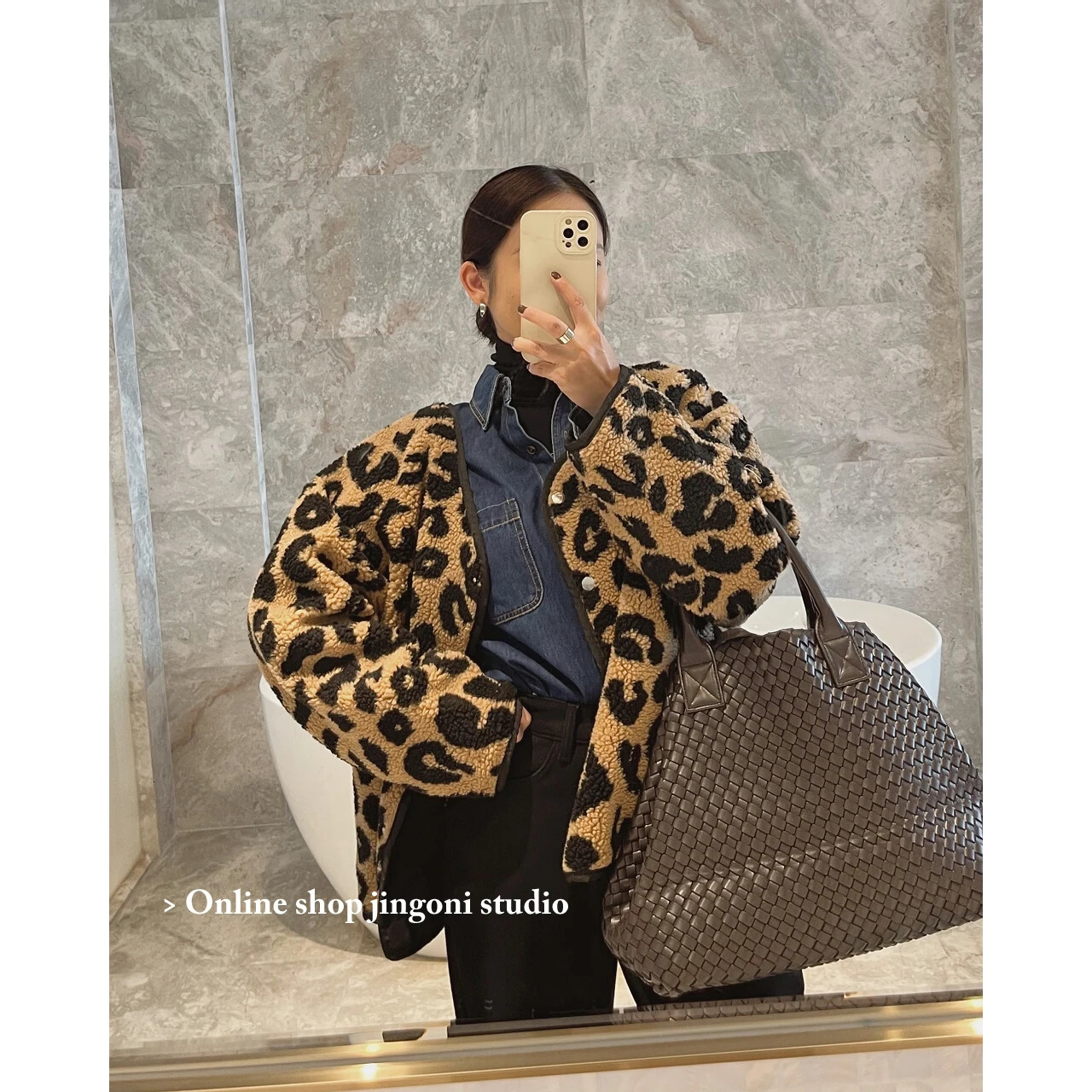 Women's Fur Faux Fur Women Plaid Leopard Oversized Woolen Faux Fur Teddy Jackets Blazers Trench Coats Clothes Parkas Heavy Down Winter Stylish 23