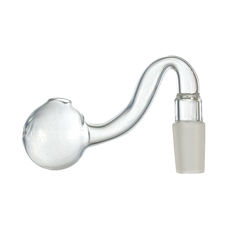 14mm Male Oil Burner With 30mm Huge Head Bowl - QuartzPro Curved Bent Glass Smoking Pipe Attachment