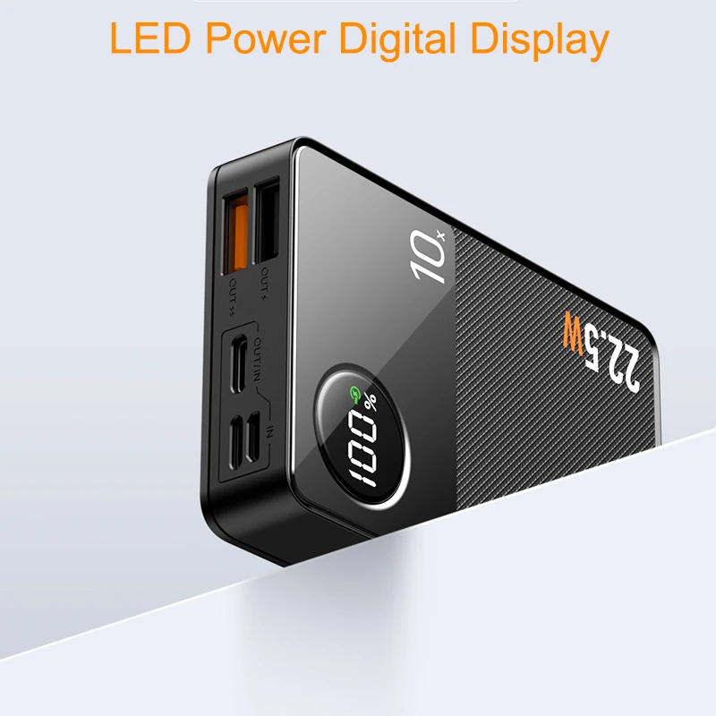 22.5W Fast Charging 30000mAh Power Bank Portable External Battery Charger for iPhone 13 Xiaomi Huawei PD20W Powerbank For Laptop