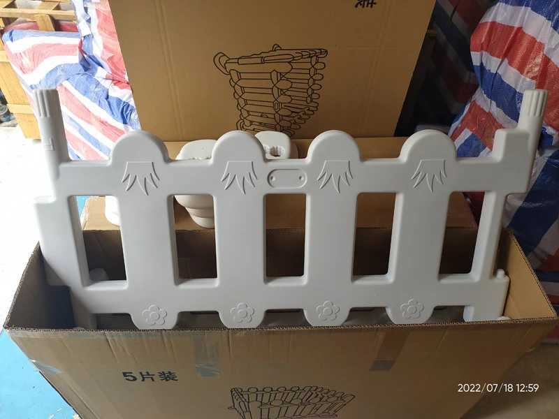 Baby Rail YLWCNN Toddler Plastic Panels Kids Ball Pool Fence Accessories Baby White Plastic Playpens Gate Soft Playground FenceL231028