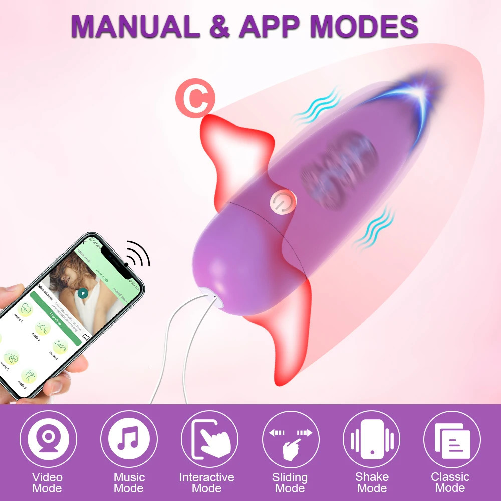 Vibrators Wireless Bluetooth App Mini Bullet Vibrator Female Clitoris Stimulator Remote Pantie Vibrating Love Egg Sex Toy for Women Couple 231116
