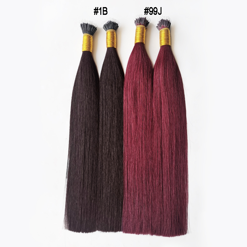 Remy Micro Beads Human Hair Extensions Nano Ring Link Hair Extensions Black Brown Blonde Piano Color 100g 14 16 18 20 22 24 26 28inch
