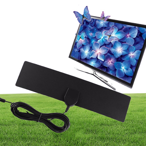 HDTV Digital Indoor Antenna Ultra Thin TV Antenna Full 1080 4K HDTV LAN1051 25 Miles Range Digital Signal Reception