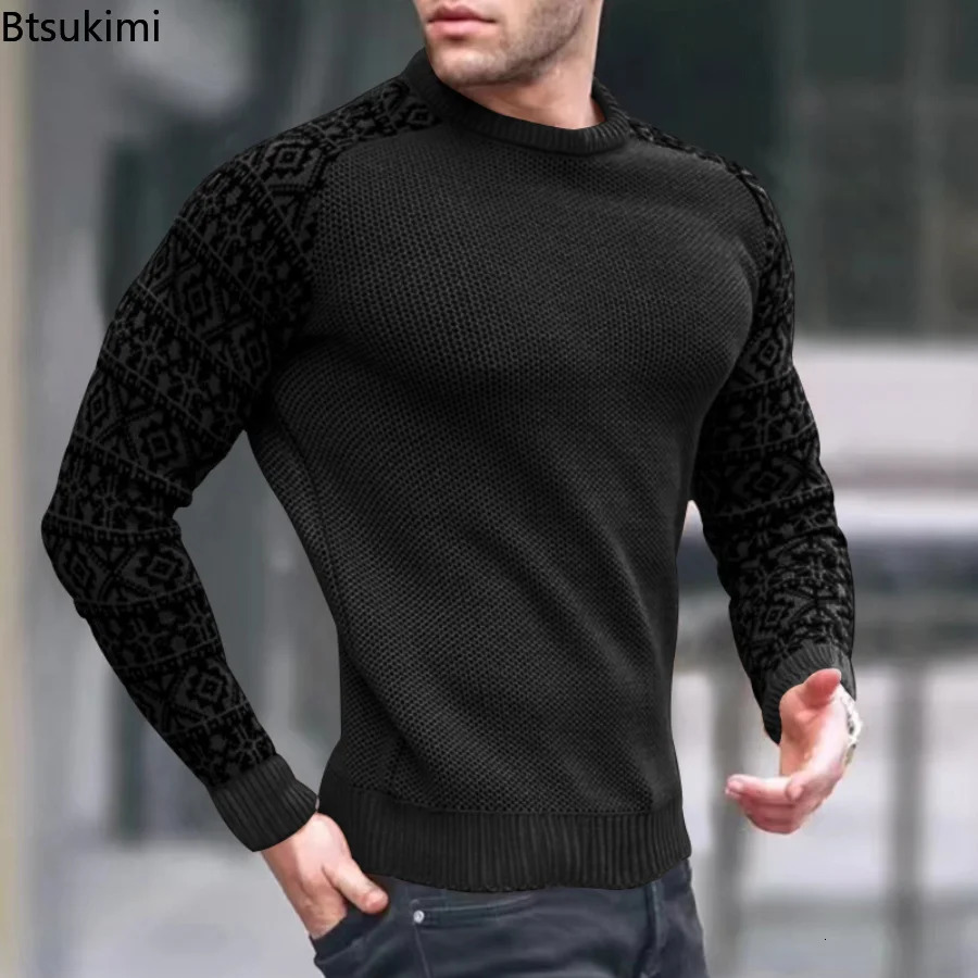 Men's Sweaters Autumn Winter Men Clothing Fashion Mens Thin Sweaters Casual O- Neck Solid Warm Slim Fit Knit Shirt Male Pullover 3XL 231026