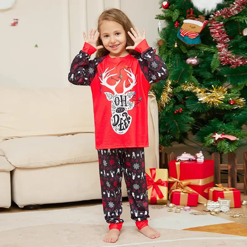 Family Matching Outfits Merry Christmas Winter Pajamas Set Lattice Print for Parent child Clothes Sleepwear 231027
