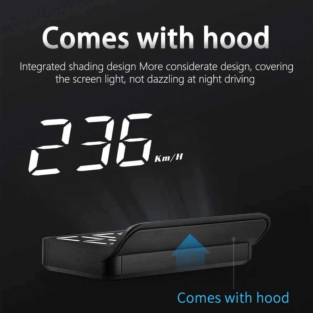M3 Auto HUD OBD2 Head Up Display Projection on Glass Car Speed Windshield Projector Speedometer Alarm Electronic Accessories