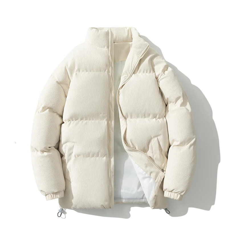 Men's Down Parkas Winter Jacket Corduroy Cotton Padded Warm Autumn Puffer Coat Male Vintage Korean Man Thermal Windbreaker Clothing 231027
