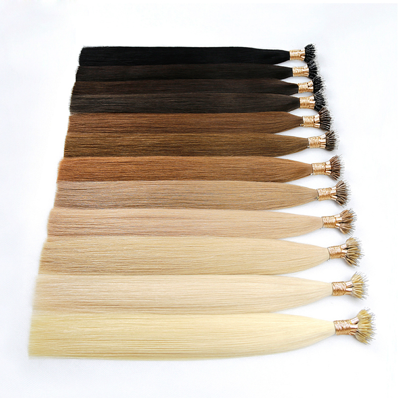 Remy Micro Beads Human Hair Extensions Nano Ring Link Hair Extensions Black Brown Blonde Piano Color 100g 14 16 18 20 22 24 26 28inch