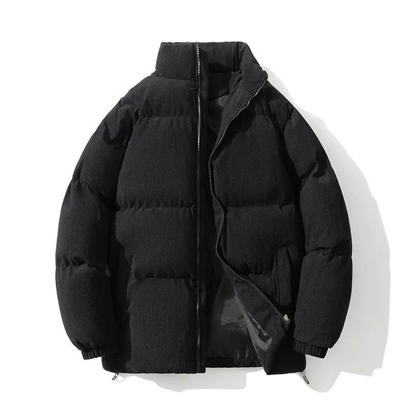 Men's Down Parkas Winter Jacket Corduroy Cotton Padded Warm Autumn Puffer Coat Male Vintage Korean Man Thermal Windbreaker Clothing 231027