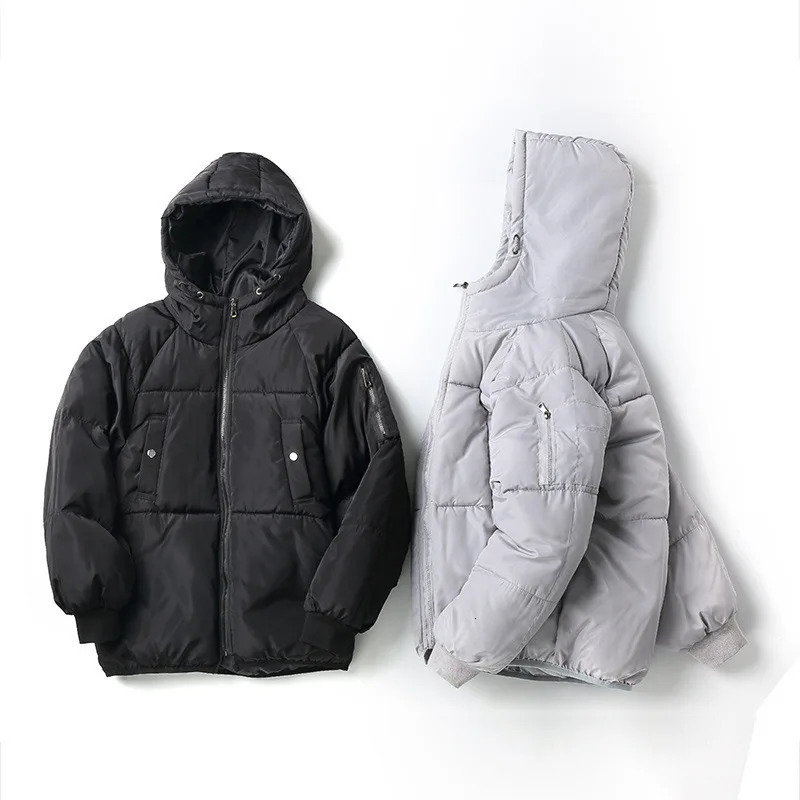 Men's Down Parkas Winter Men Mens Hooded Thick Padded Jackets Coat Male Casual Zipper Outerwear S3XL 231026