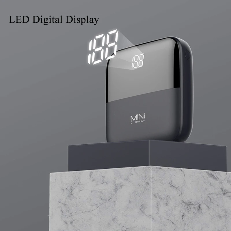 20000mAh Mini Power Bank Dual USB Output Powerbank for iPhone Xiaomi Huawei Samsung Portable External Battery Charger Powerbank