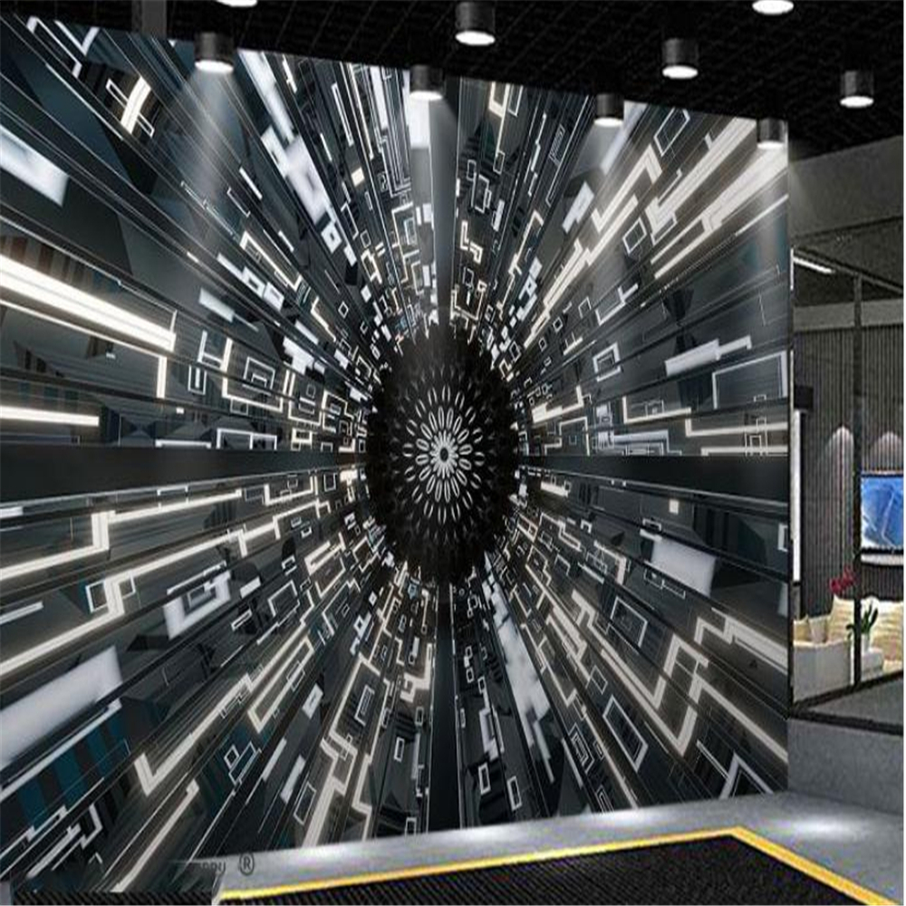 Custom wallpapers 3D technology sense KTV decoration wall paper hotel background 3d murals wallpaper for living room