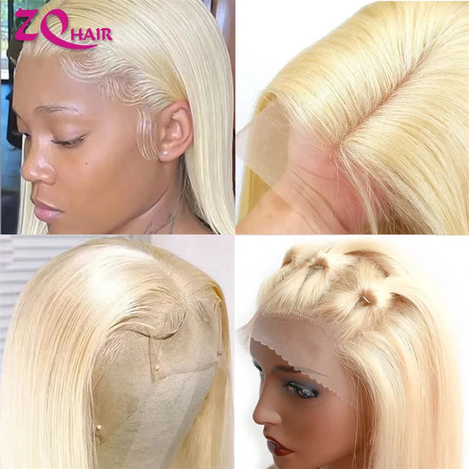 Synthetic Wigs Short Cut 613 Bob Wig Pre Plucked Bone Straight Blonde Hd Lace Frontal 13x4 HD Front Human Hair Closure 231027
