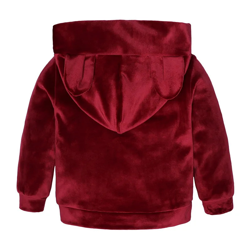 Clothing Sets Baby Boys Girls Velvet Hooded Clothing Set Kids Jacket Coat Pants Suit for Sports Suits Tracksuits Toddler Children Clothes Set 231027