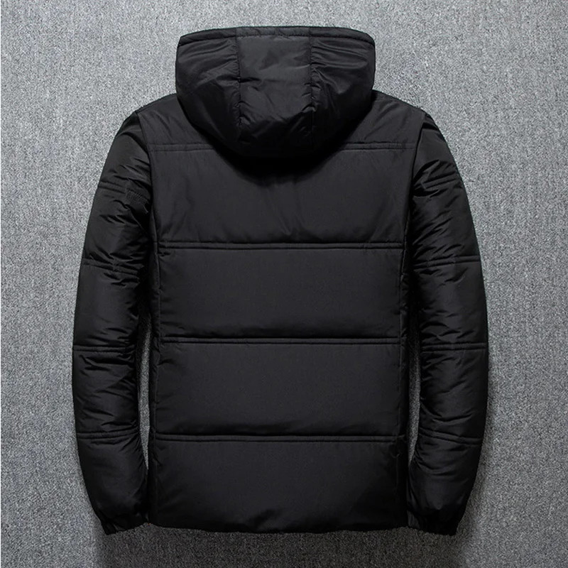 Men's Down Parkas Winter Jacket Men High Quality Fashion Casual Down Coat Hood Thick Warm White Duck Down Jacket Male Winter Parkas Outerwear 231