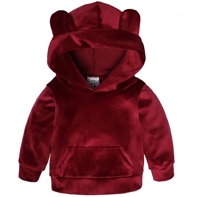 Clothing Sets Baby Boys Girls Velvet Hooded Clothing Set Kids Jacket Coat Pants Suit for Sports Suits Tracksuits Toddler Children Clothes Set 231027