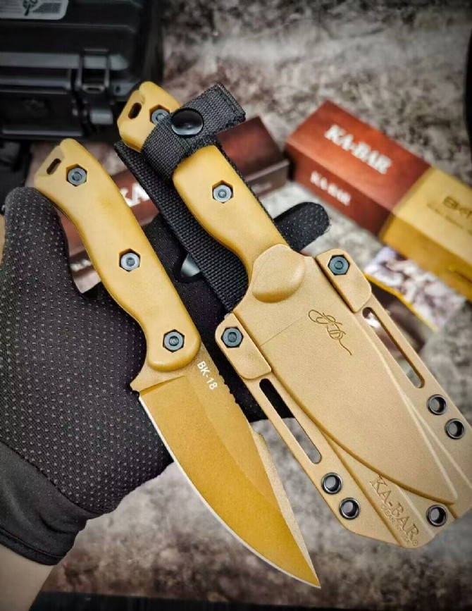 KA-BAR BK-18 Becker oon Straight Fixed Blade Knife ABS Handle Tactical Self Defense EDC Tool Pocket Camping Hunting Knives a2936