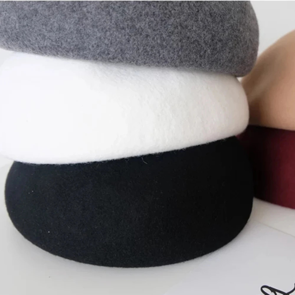 Berets Lady spring Winter Wool Berets Hat Painter style hat Women Vintage Berets Solid Color Caps Female Bonnet Warm Walking Cap 231027