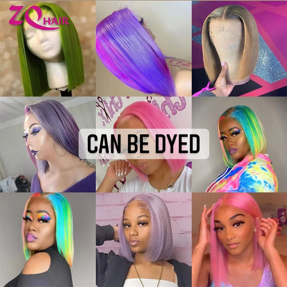 Synthetic Wigs Short Cut 613 Bob Wig Pre Plucked Bone Straight Blonde Hd Lace Frontal 13x4 HD Front Human Hair Closure 231027